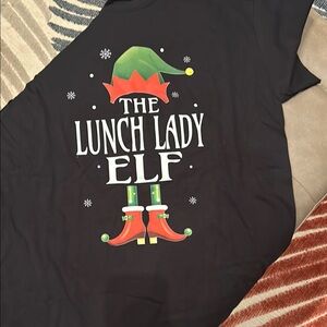 The Lunch Lady Elf Black T-Shirt